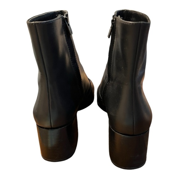 Loeffler Randall Grant Leather Ankle  Bootie in Black Chunky Heel Size 9B - Picture 5 of 14